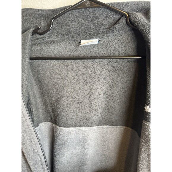 Columbia Men’s M Gray Full-Zip Fleece Jacket Outdoor Hiking Camping Layering - Picture 16 of 16